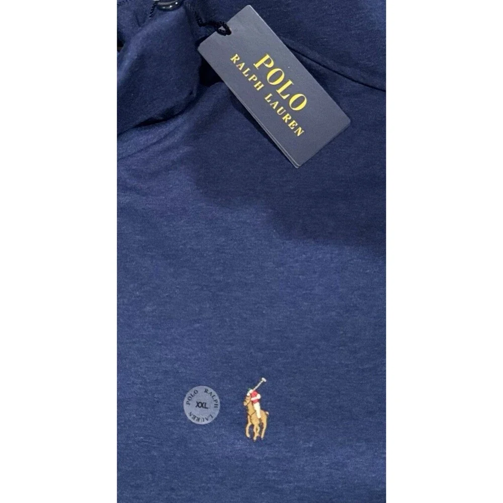 Polo Ralph Lauren Men’s Blue Knit Turtleneck Pullover Logo Sweater XXL